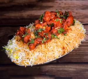Chicken 65 Biryani Full (served With Raita & Salad)
