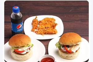 Fried Chicken Burger With Chicken Strips Combo [Serves 1]