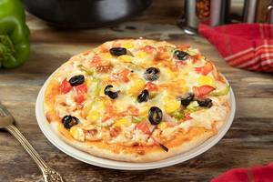 Single Cheese Veggie Overloaded Pizza