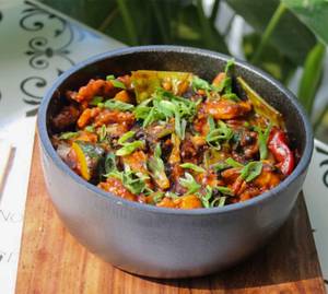 Veg Black Bean Sauce Over Noodles