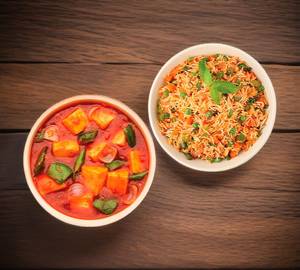 Fried rice chilly paneer