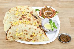 Amritsari Sweet Corn Kulche With Chole