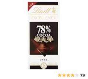 Lindt excellance 78% cocoa 100 gm