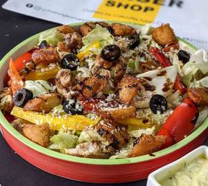Grilled Chicken Salad In Honey Mustard Dressing