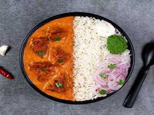 Butter Chicken With Rice (2 Pcs  ) (500 Mls)