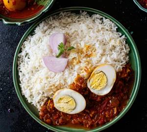 Half Egg Curry + Half Basmati Rice