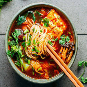 Fish Korean Ramen Noodle Soup