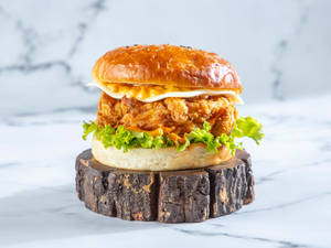 The Jalapeno Cheese Clucker Chicken Burger