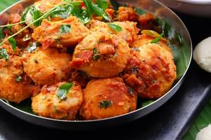Masala Stuffed Fried Idli