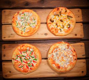 7" Veg Double Pizza [4 Pieces] 