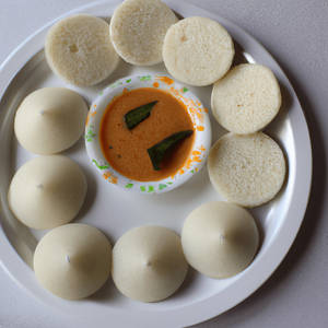 Rava Idli And Sambhar