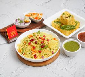 2 Poha Indori + Plate Dhokla (250 Gms)