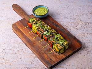 Coriander Spiked Cottage Cheese Skewers