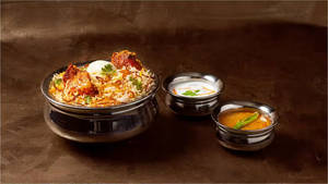Chicken Dum Biryani Plate
