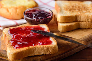 Bread Toast With Jam Jelly (2Pcs)  
