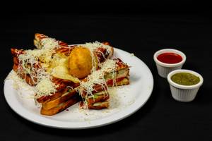 Jain Batata Vada Veg Grill Sandwich