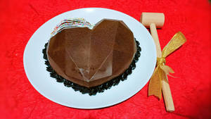 Belgian Chocolate Pinata Heart Cake Eggles