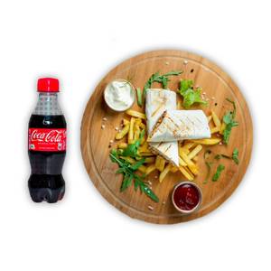 Mexican Wholemeat Shawarma + Coke [250 Ml]+ Fries With Mayonnaise