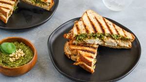 Grilled barbeque chicken sandwich