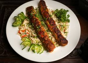 Turkish Adana Kebab With Rice