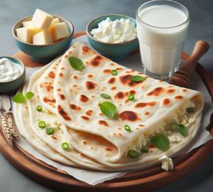 Melted Mozzarella Cheddar Cheese Parantha