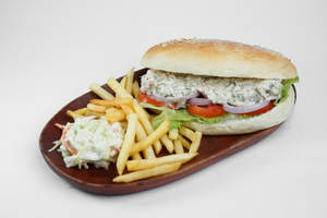 Chicken Creamy Garlic With Fries