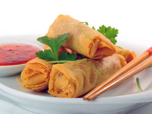 Baby corn Spring Roll