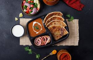 Gobhi Paratha With Dal Makhani Combo [No Onion, No Garlic]