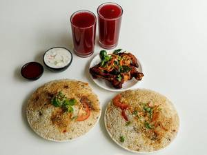2 Beef Biriyani + 4ps Ckn Frid Kabab + 2 Silky Grape Juice