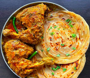 Chicken Chaap &  Paratha (2 Pcs)