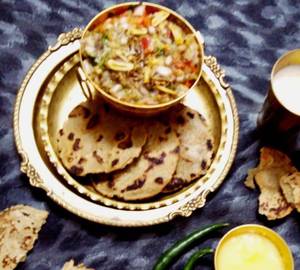 Bajre Ki Roti [ 2 Pieces ] With Aloo Baingan Mixed Bharta