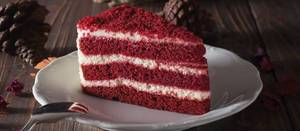 Red Velvet Cake Slice (Eggless)