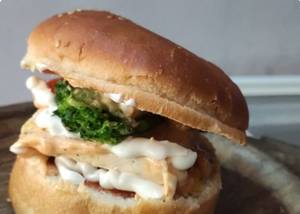 Veg Mayo Grilled Burger