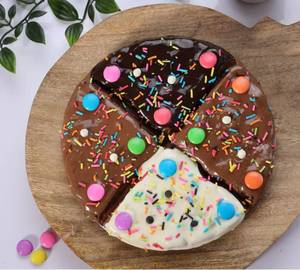 Quad Chocolate Waffle Pizza