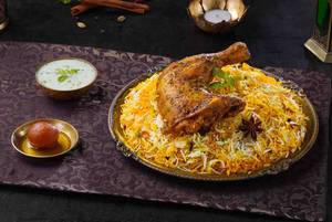 Raan-E-Murgh Biryani (Chicken Whole Leg Biryani) (Serves 1)