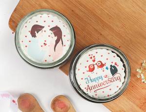 Set of 2 Anniversary Poster Chocolate Jar Cakes