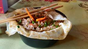 Chicken Egg Wrapped Rice