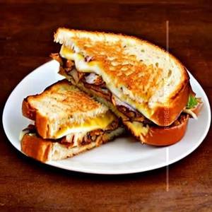 Double Layer Grilled Chicken Cheese Sandwich