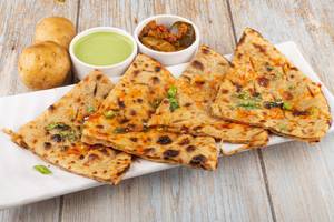 Aloo paratha + butter