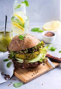 Spinich & Corn Burger
