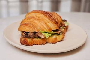 Garlic Mushroom Croissant Sandwich