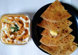 Paneer Masala With Aloo Pratha 2 Pcs