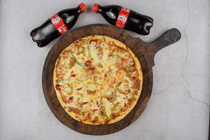 Amritsari Mushroom Pizza [10 Inches] With 2 Coke [250 Ml]