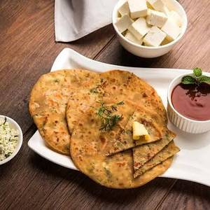Paneer Paratha (2 Pcs) w/ Curd & Pickle