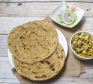 2 Lachha Paratha + Egg Bhujia