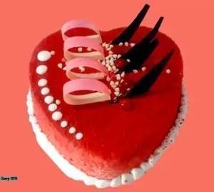 Red Velvate Heart Shap Cake 