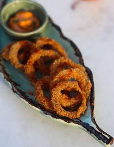 Onion Fritter With Peri Peri Dip