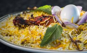 Chicken  Dum Biryani with Salad