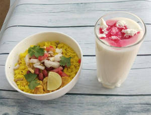 Poha With Lassi