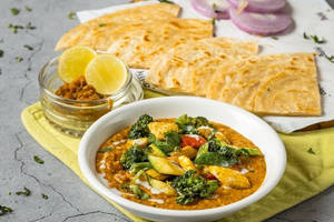 Vilayati Sabz with whole wheat tawa paratha
